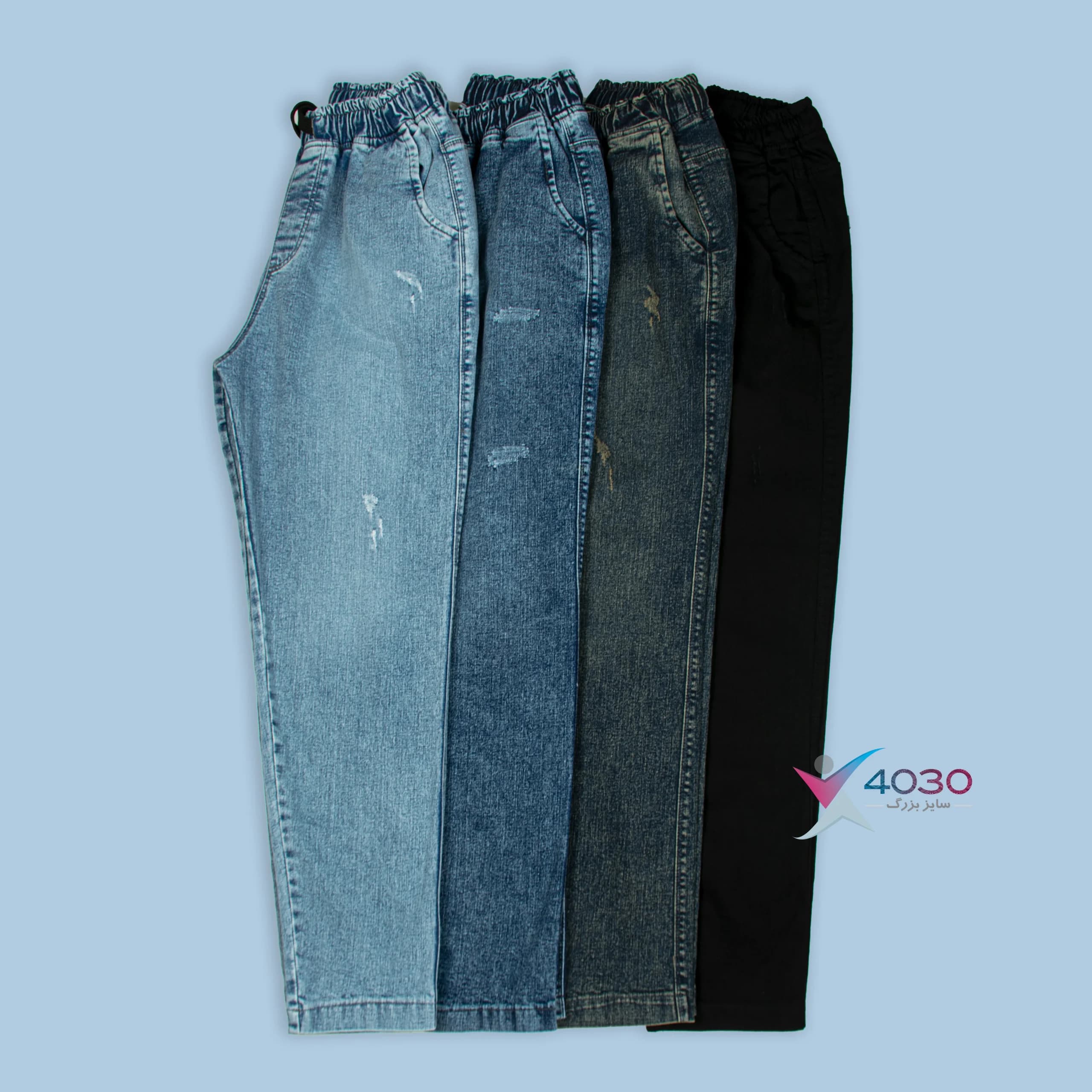 شلوار جین کمرکش ZARA سایز بزرگ مردانه ( 3861 ) — تصویر ۹