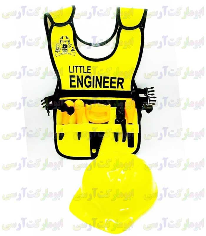 جلیقه (کاور) مهندسی بهمراه کلاه و ابزارآلات پلاستیکی