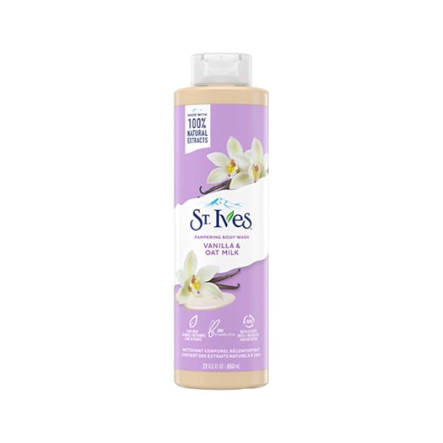 شامپو بدن تسکین‌دهنده سنت ایوز (St. Ives) مدل Vanilla & Oat Milk حجم ۶۵۰ میلی‌لیتر