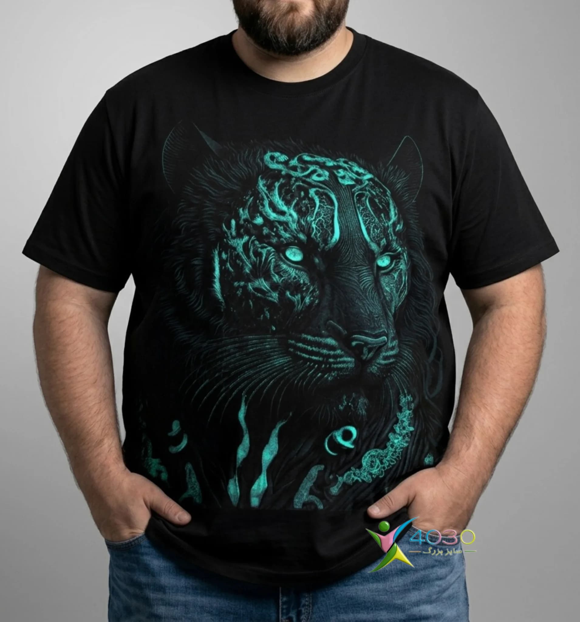 تیشرت پشت طرحدار TIGER4 سایز بزرگ مردانه ( 871 ) — تصویر ۲