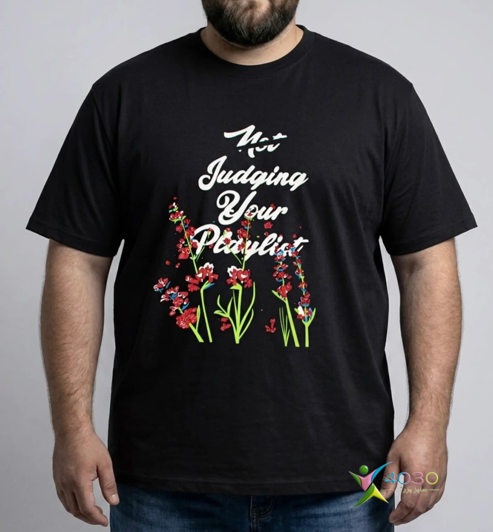 تیشرت پشت طرحدار FLOWER سایز بزرگ مردانه ( 870 ) — تصویر ۸