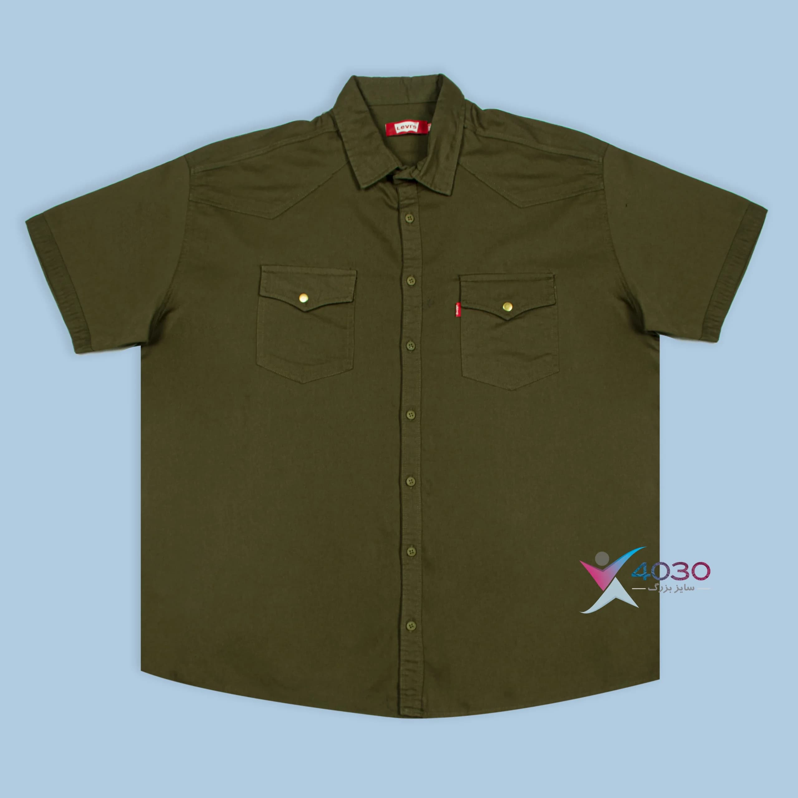 پیراهن کتان آستین کوتاه LEVI’S سایز بزرگ مردانه ( 2818 ) — تصویر ۴