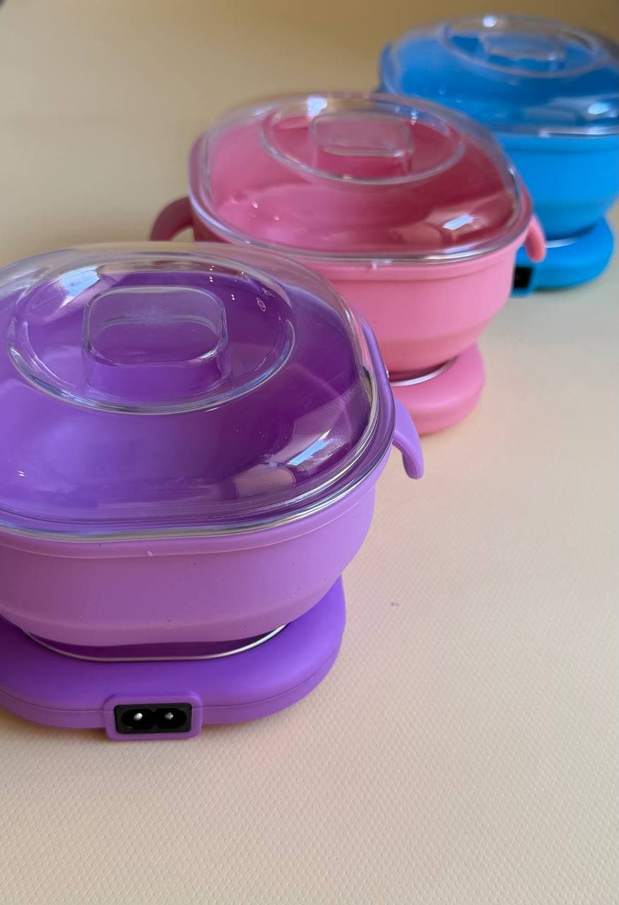 دستگاه ذوب وکس سیلیکونی تاشو Wax Warmer اورجینال | موم گرم کن 400 میلی‌لیتری 100 وات — تصویر ۲