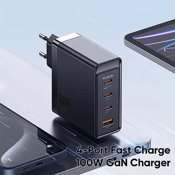 شارژر دیواری مک دودو Mcdodo CH-514 GaN PD 3XType C USB Charger توان 100 وات — تصویر ۶