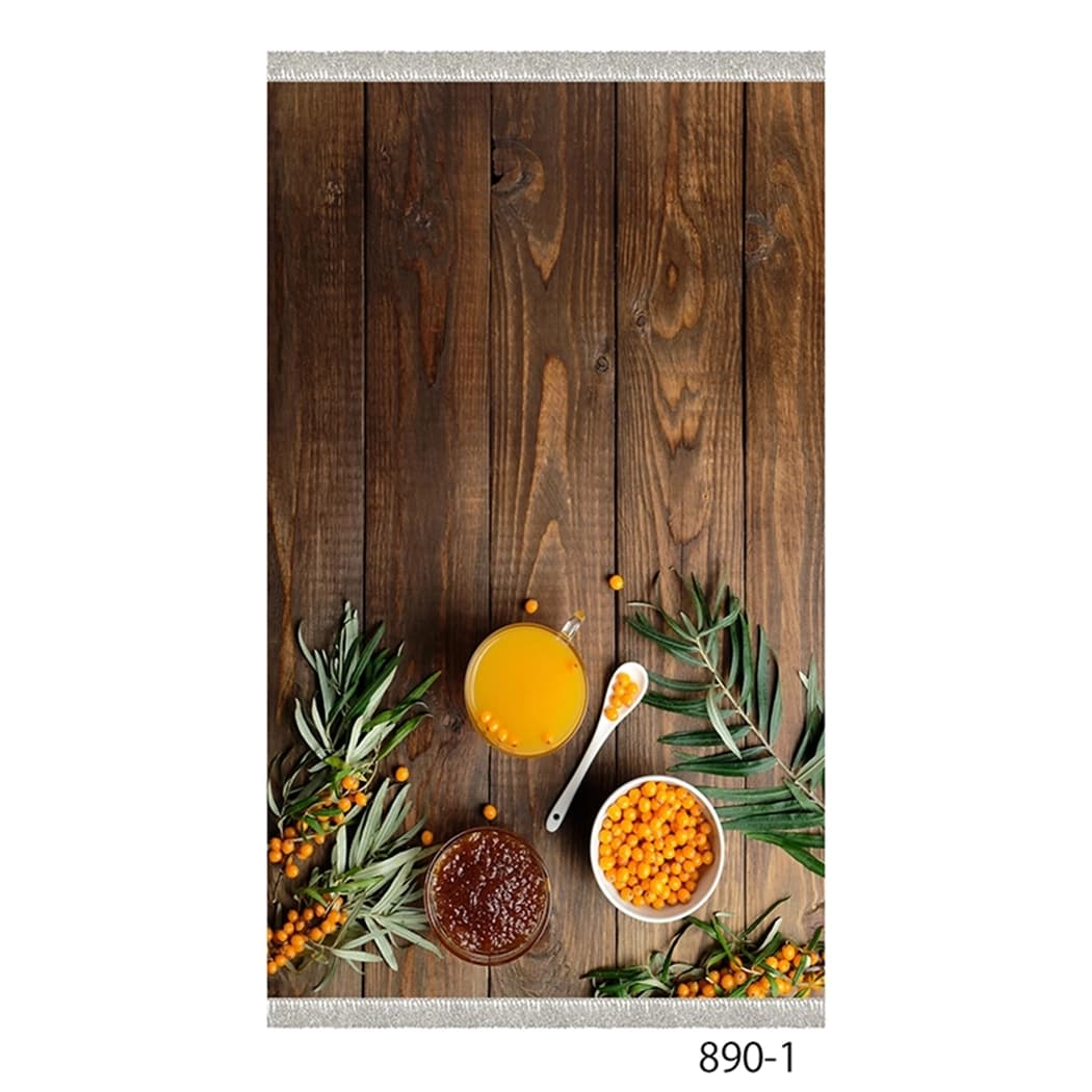 فرش آشپزخانه طرح چوب و میوه نسترن کد 890 — تصویر ۵