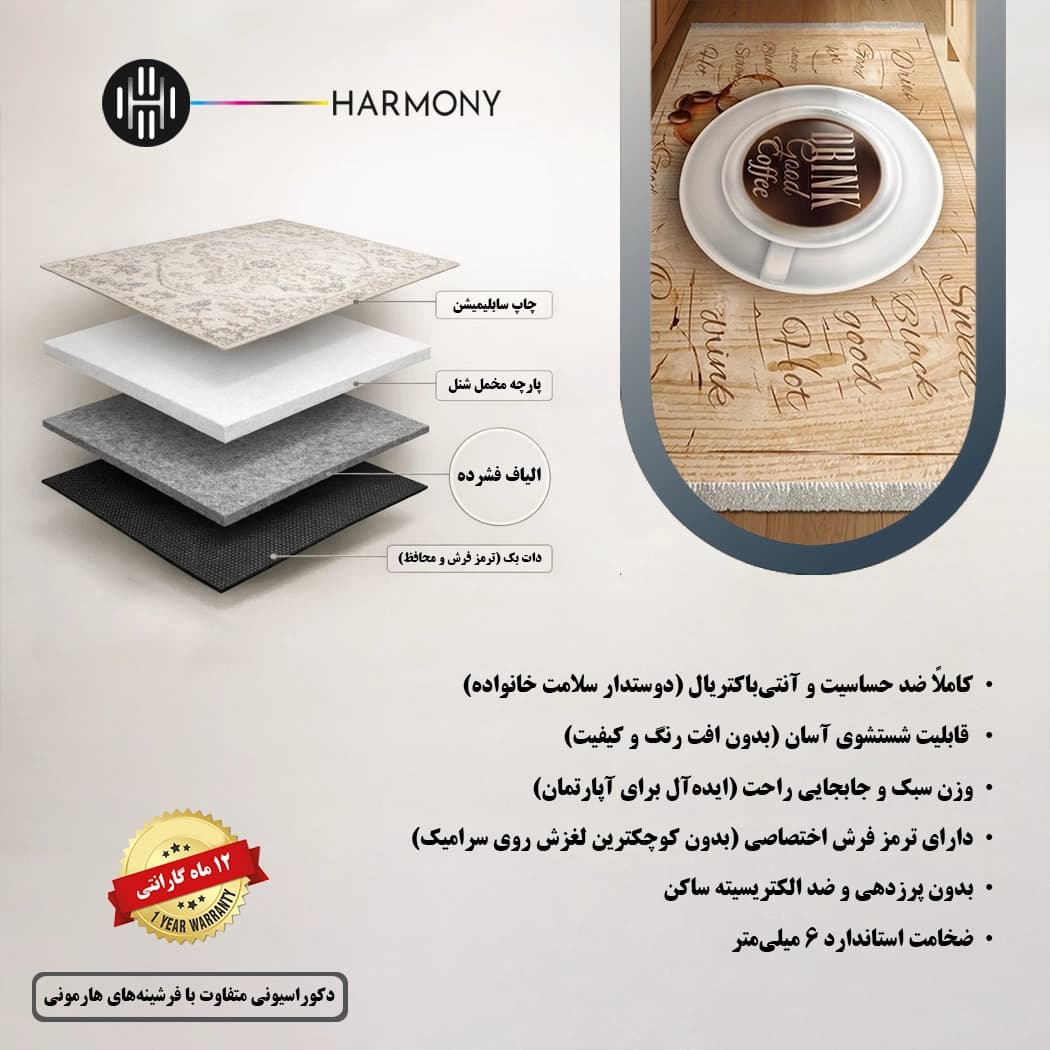 فرش آشپزخانه مدل کافی شاپ کد 884 — تصویر ۴