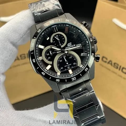 ساعت مردانه کاسیو ادیفایس کاسیو Edifice EFR-571MDC-1AV مشکی با بند استیل — تصویر ۴