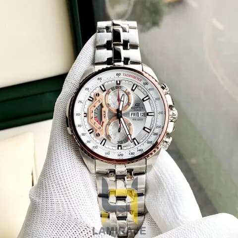 ساعت مردانه کاسیو ادیفایس کاسیو Edifice EF-558D-7AVDF با بند فلزی نقرهای — تصویر ۹