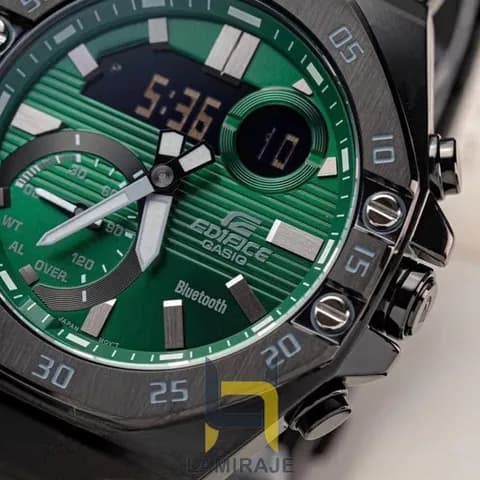 ساعت مردانه کاسیو ادیفایس کاسیو edifice ECB-10DC-3ADF با بند استیل مشکی — تصویر ۳