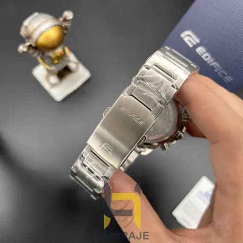 ساعت مردانه کاسیو ادیفایس کاسیو Edifice ECB-30D-1A بند استیل رنگ ثابت،مسترکوالیتی صفحه سرمه ای — تصویر ۳