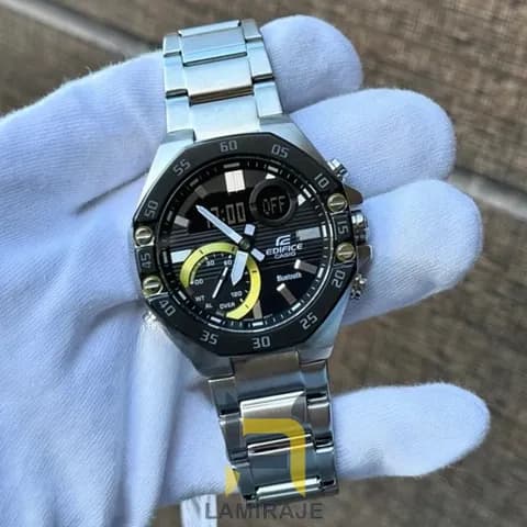 ساعت مردانه کاسیو ادیفایس کاسیو Edifice ECB-10DB-1A با بند استیل سیلور — تصویر ۶