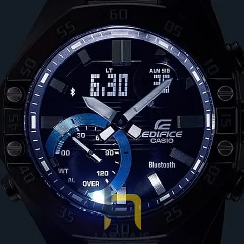 ساعت مردانه کاسیو ادیفایس کاسیو Edifice ECB-10PB-1A بند رابر. رنگ ثابت،مسترکوالیتی — تصویر ۳