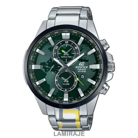 ساعت مردانه کاسیو ادیفایس کاسیو Edifice EFR-303DB-3AVUPR با صفحه سبز و بدنه سیلور