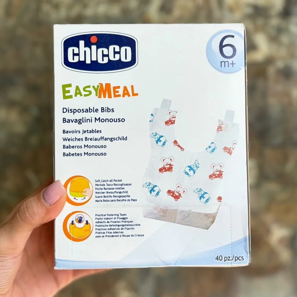 پیشبند یک بار مصرف چیکو Chicco Easy Meal بسته 40 عددی — تصویر ۵