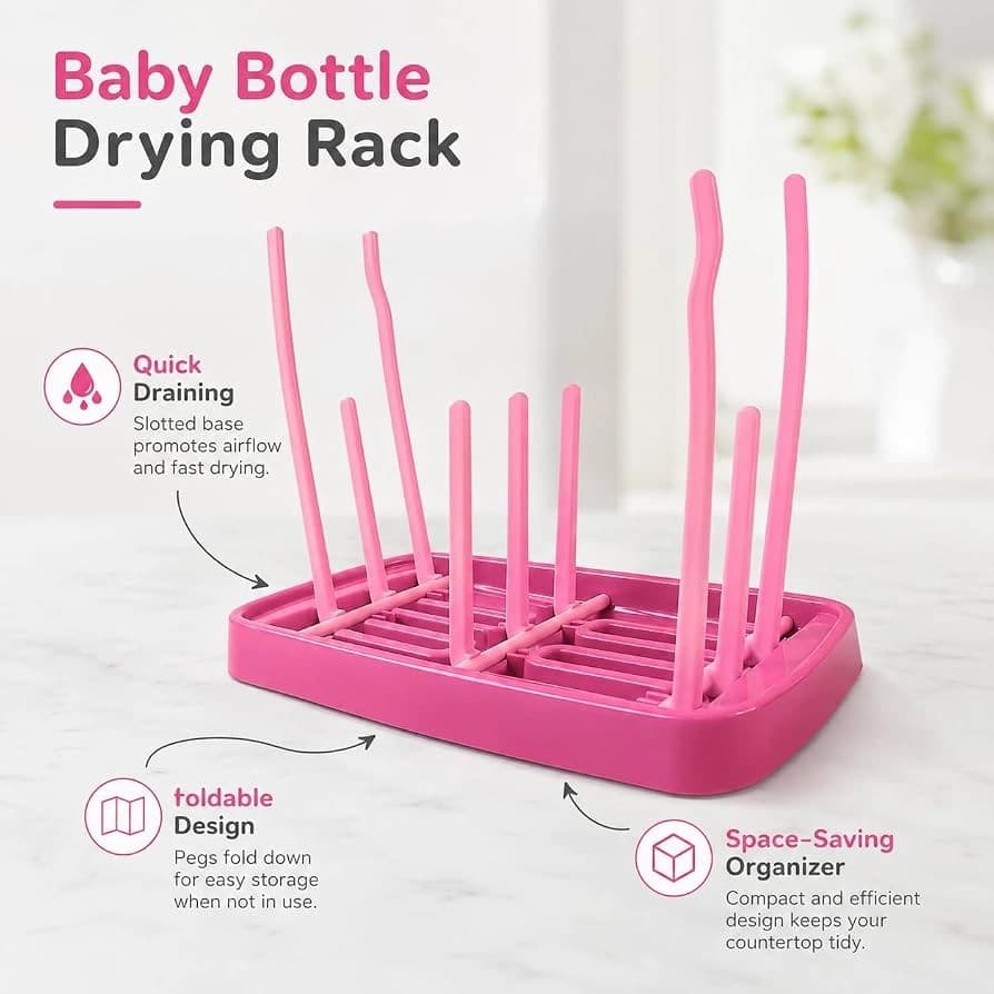 آبچکان تاشو شیشه شیر و لوازم کودک Only Baby — تصویر ۷