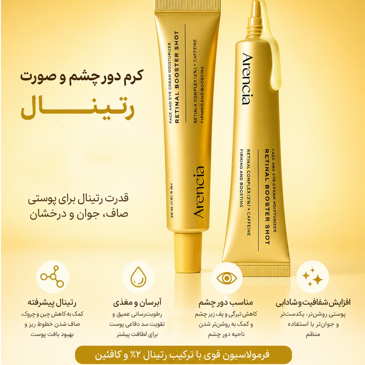 بوستر شات رتینال ارنسیا | Arencia Retinal Booster Shot 30ml — تصویر ۵