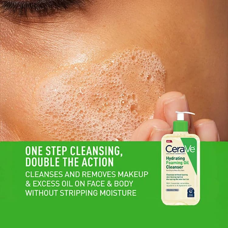 شوینده هیدراتینگ فومینگ اویل سراوی | CeraVe Hydrating Foaming Oil Cleanser — تصویر ۲