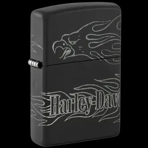 فندک زیپو مدل 46310 Harley Davidson Black Matte Eagle Zippo Lighter