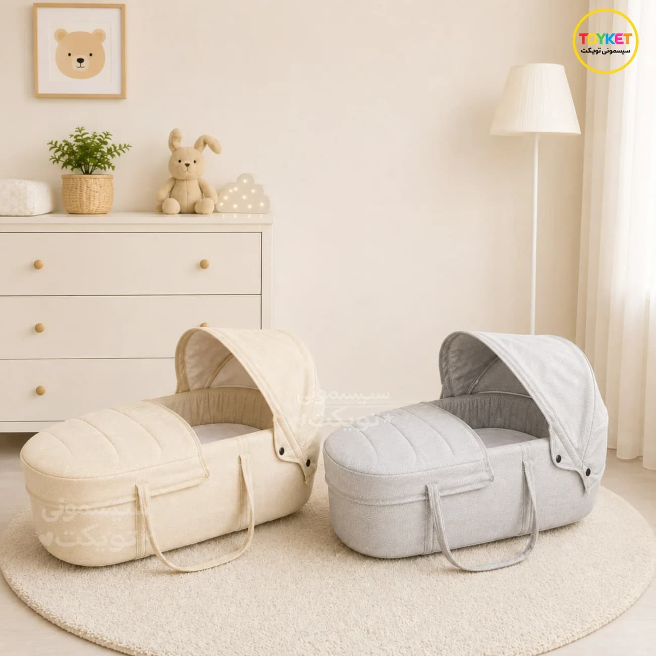 ساک حمل نوزاد با تشک آنتی رفلاکس و غلت‌ گیر