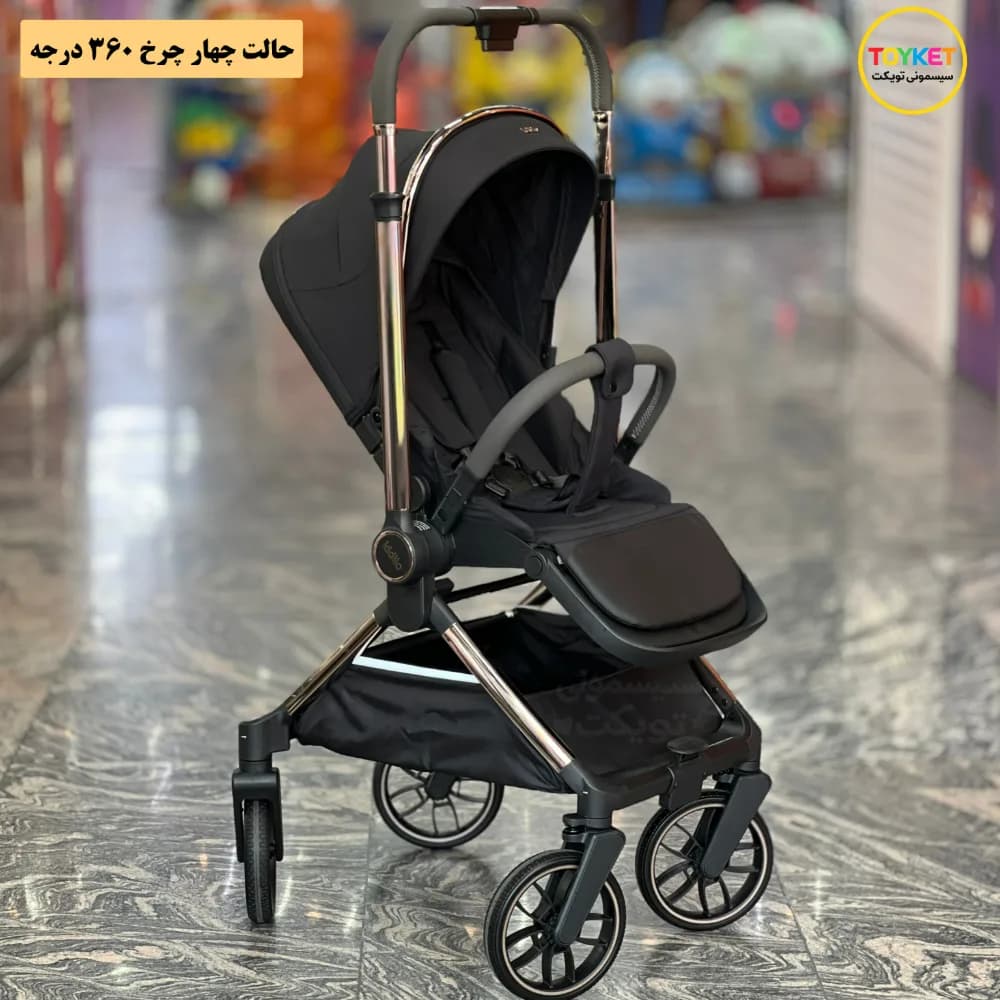 کالسکه کیدیلو مدل D908 چهار چرخ ۳۶۰ درجه Kidilo — تصویر ۶