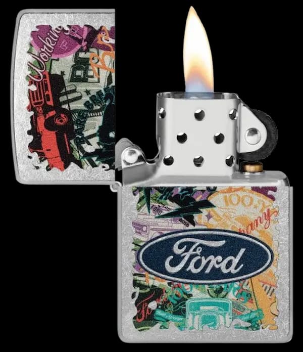 فندک زیپو مدل Ford Collage Street Chrome 48755 — تصویر ۶