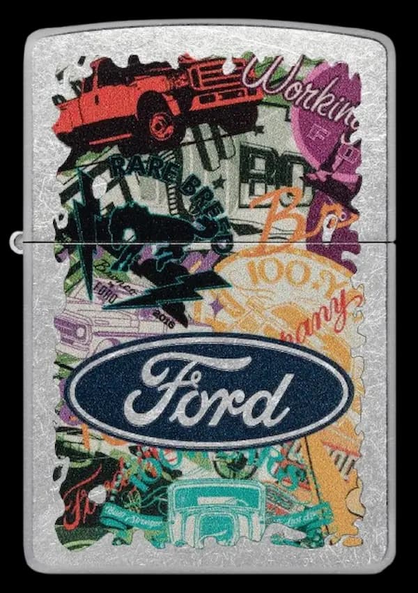 فندک زیپو مدل Ford Collage Street Chrome 48755