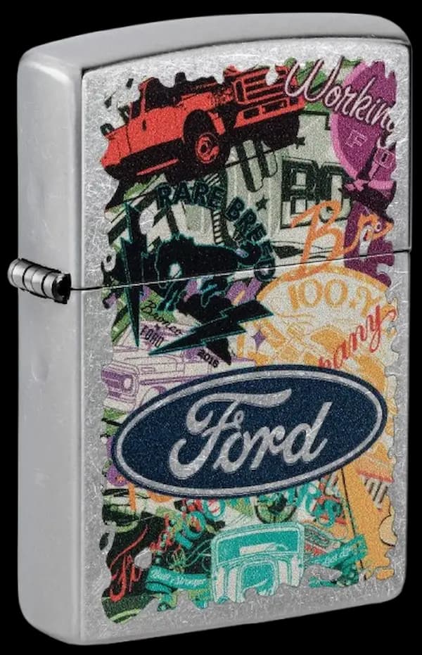 فندک زیپو مدل Ford Collage Street Chrome 48755 — تصویر ۴