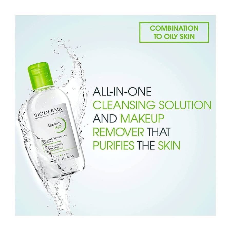 میسلار واتر سبز بایودرما | Bioderma Sebium H2O Micellar Water — تصویر ۱۱