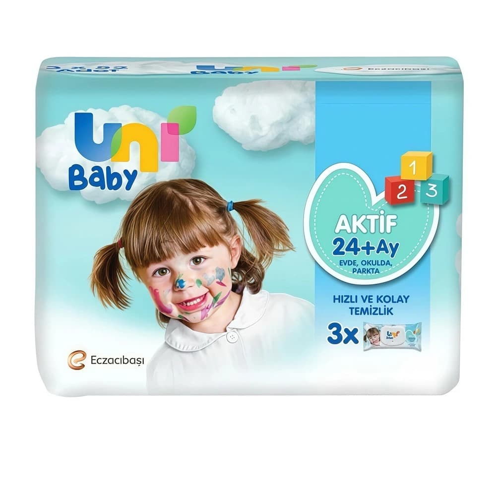 دستمال مرطوب یونی بیبی 3 عددی Uni Baby