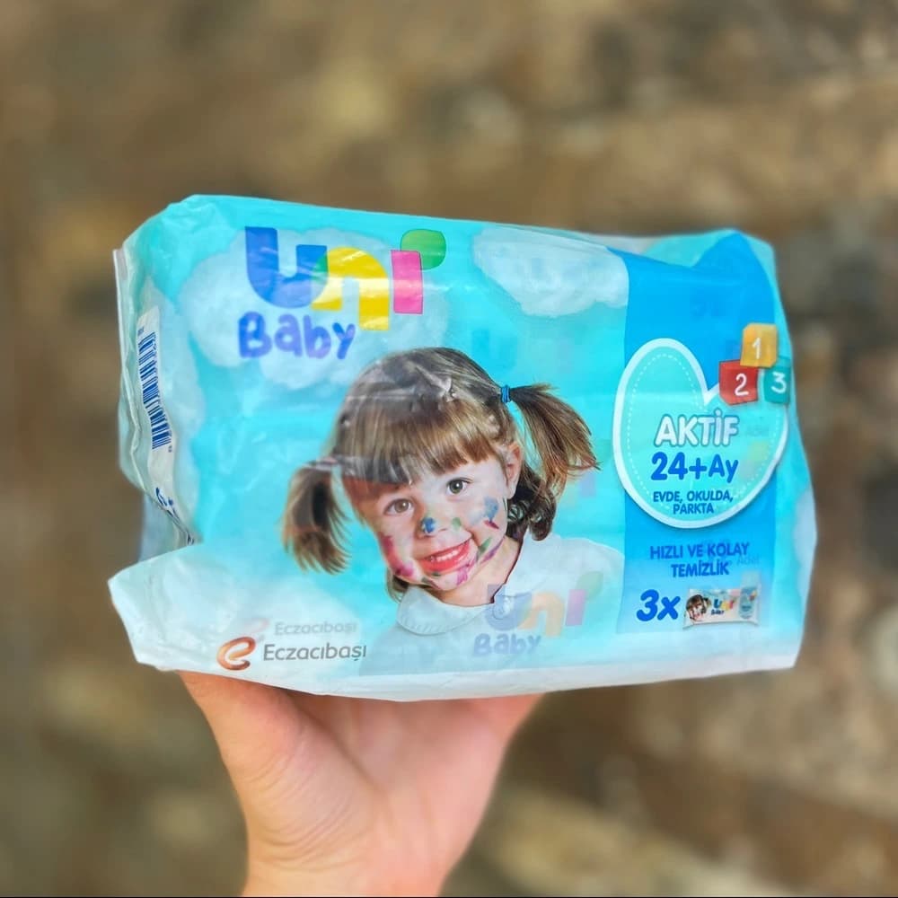 دستمال مرطوب یونی بیبی 3 عددی Uni Baby — تصویر ۳
