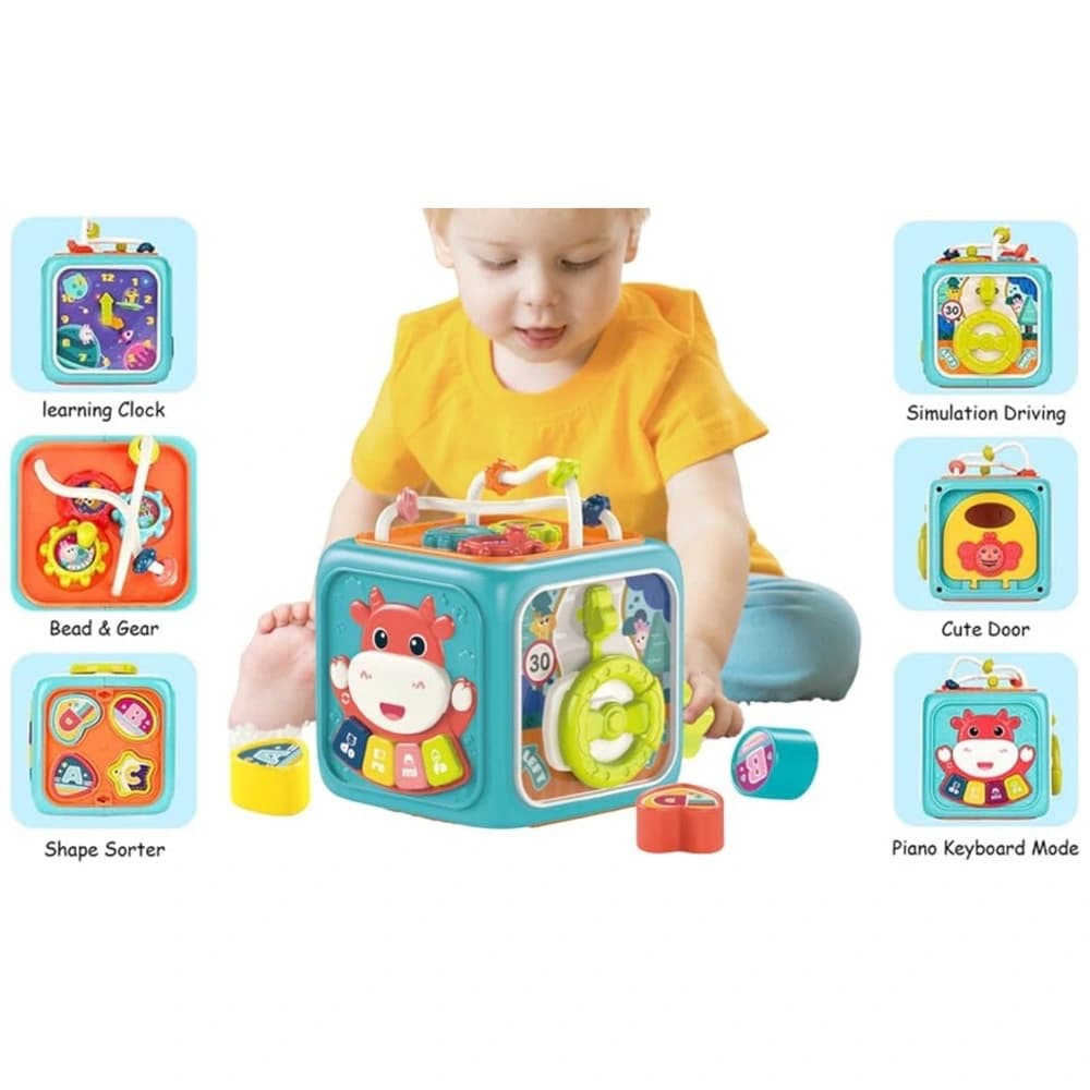 اسباب بازی مکعب آموزشی ۶ کاره کودک ibi irn مدل Activity Cube — تصویر ۶