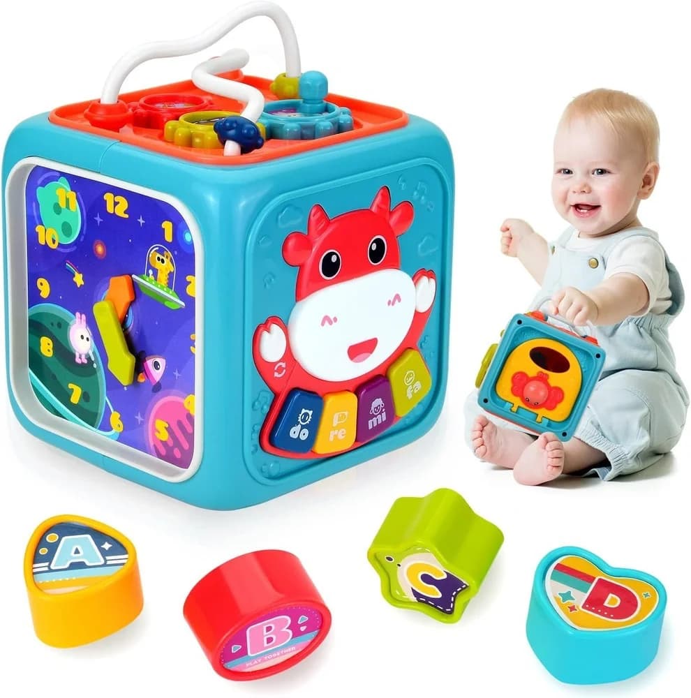 اسباب بازی مکعب آموزشی ۶ کاره کودک ibi irn مدل Activity Cube