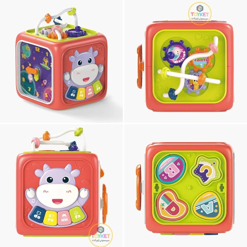 اسباب بازی مکعب آموزشی ۶ کاره کودک ibi irn مدل Activity Cube — تصویر ۵