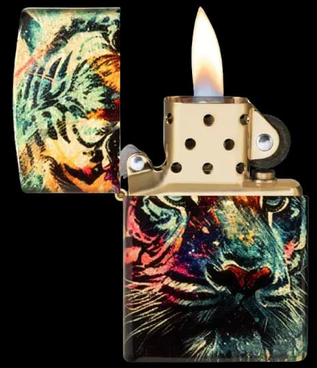 فندک زیپو مدل 46145 Painted Tiger Design — تصویر ۶
