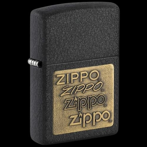 فندک زیپو مدل 362 Black Crackle® Gold Zippo Logo — تصویر ۳