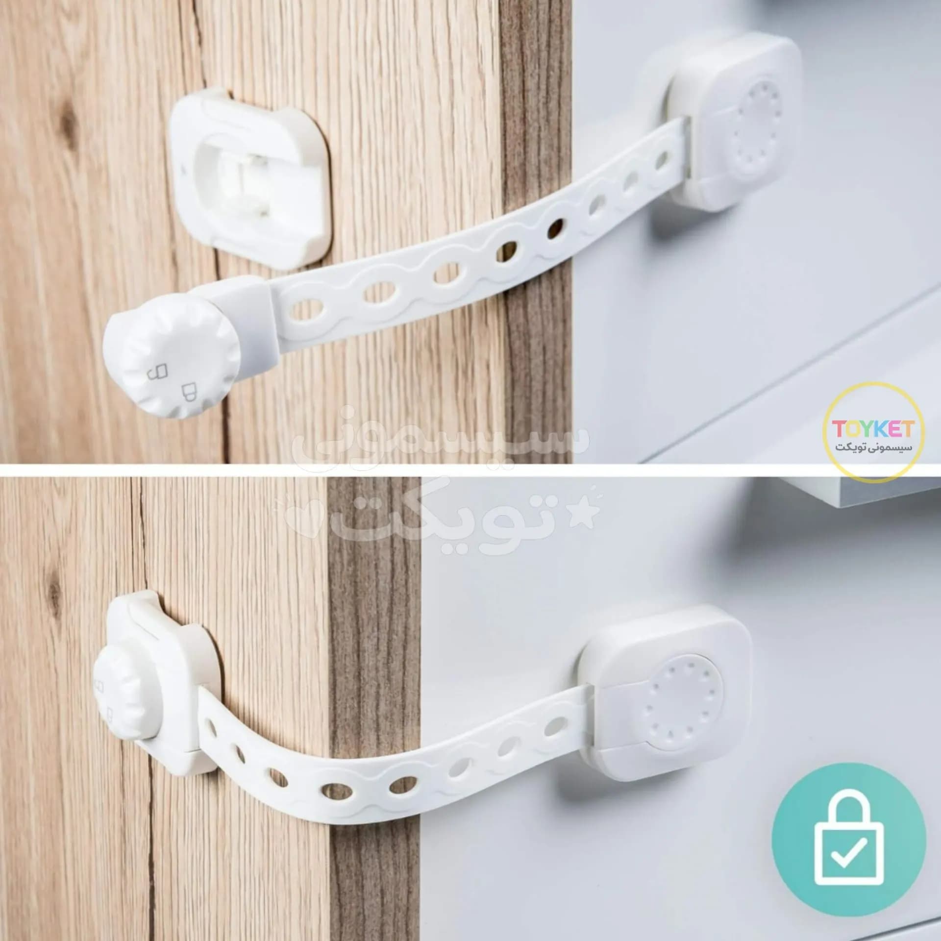 قفل ایمنی کابینت و کشو کودک مدل چرخشی Weikang — تصویر ۵