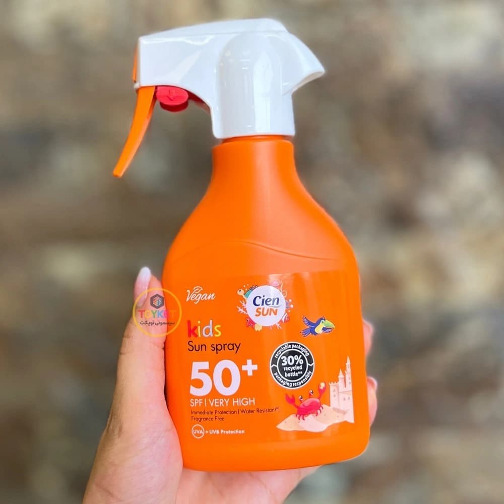 اسپری ضد آفتاب کودک Cien Sun Kids با SPF 50+ حجم ۲۵۰ میل — تصویر ۸