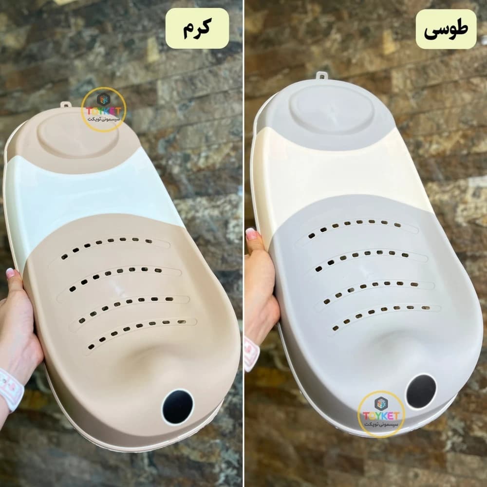 آسان شور سیلیکونی حمام نوزاد طرح دو رنگ — تصویر ۲