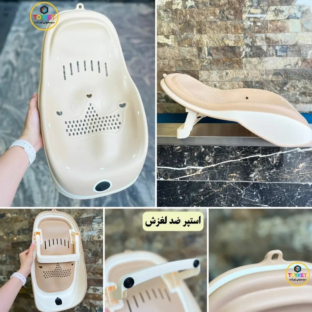 آسان شور سیلیکونی حمام نوزاد طرح تاج — تصویر ۴