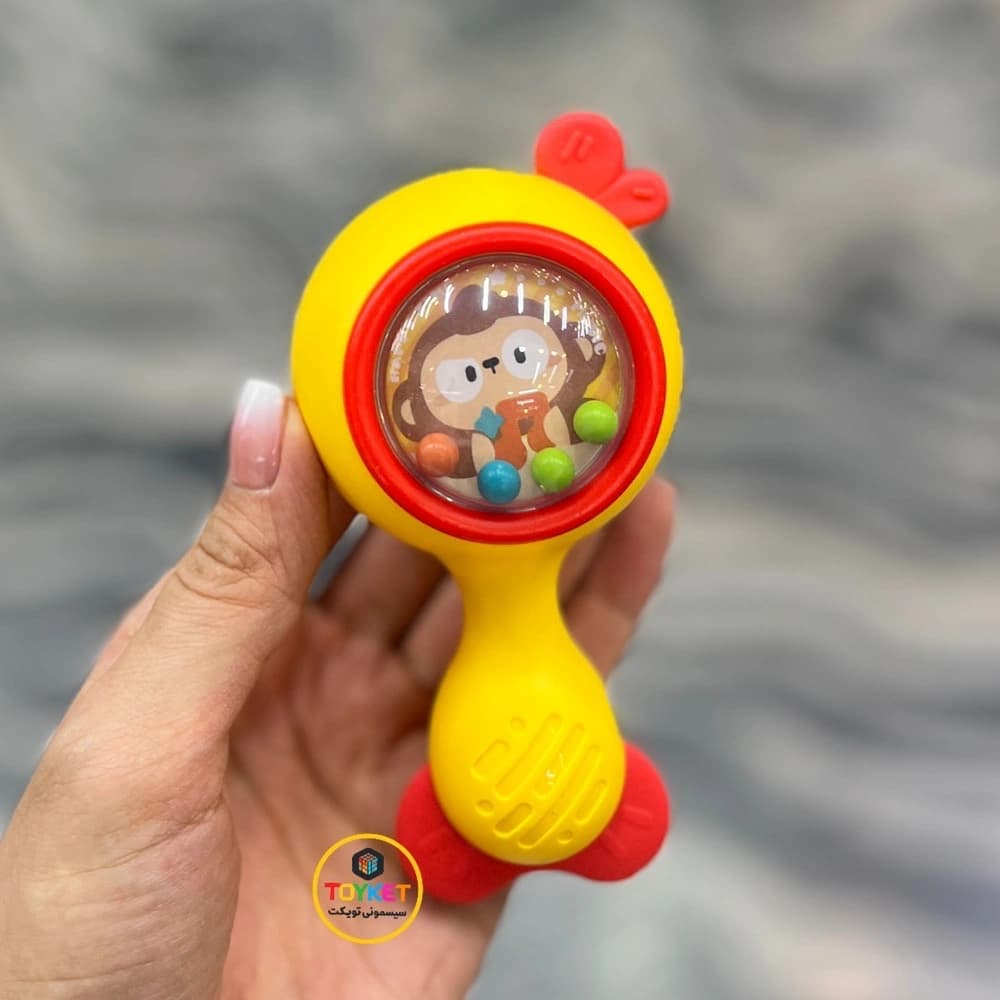 جغجغه دمبلی نوزاد Little Tin Lok با صدای ملایم — تصویر ۴