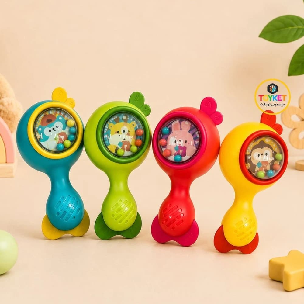 جغجغه دمبلی نوزاد Little Tin Lok با صدای ملایم