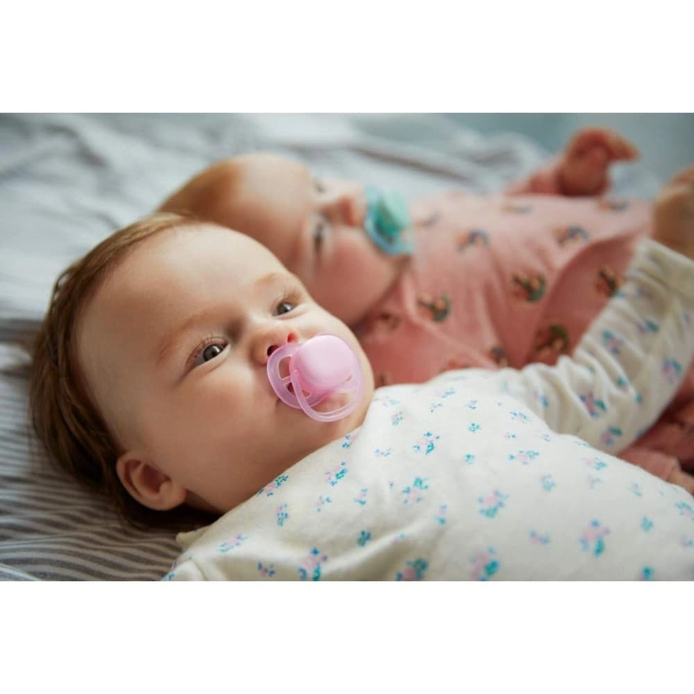 پستانک ۲ عددی فیلیپس اونت ۰ تا ۶ ماه Avent گلبهی و صورتی — تصویر ۱۰