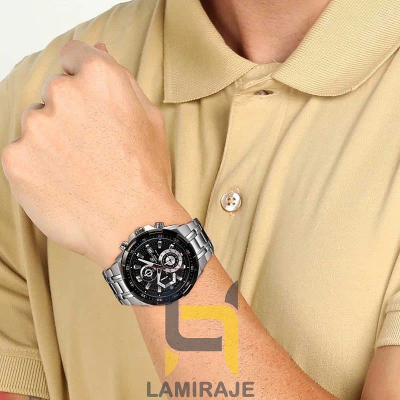 ساعت مردانه کاسیو ادیفایس کاسیو EFR-539D-1AVUDF با بند استیل نقره‌ای — تصویر ۲