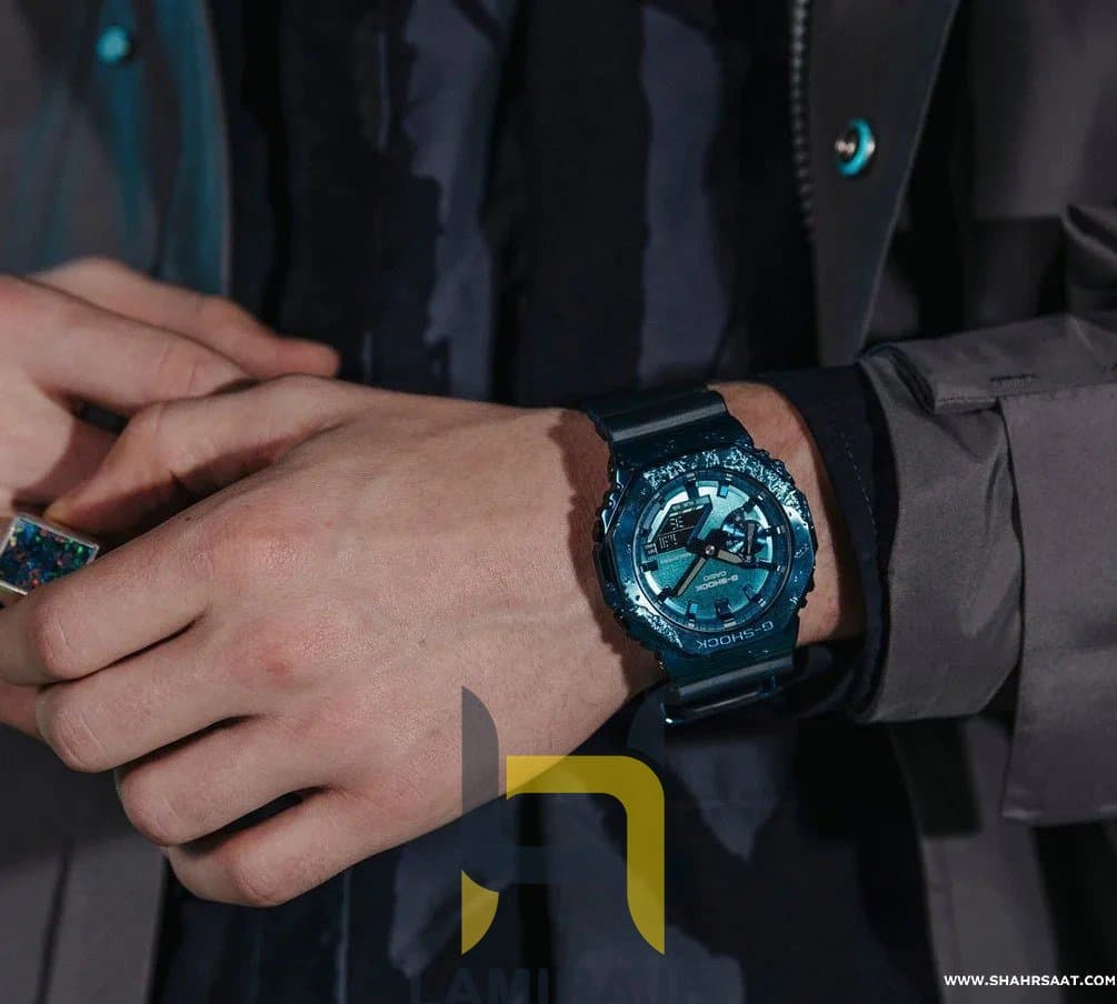 ساعت مچی کاسیو GM2140GEM-2ADR با بند رزین آبی ، های کپی — تصویر ۳