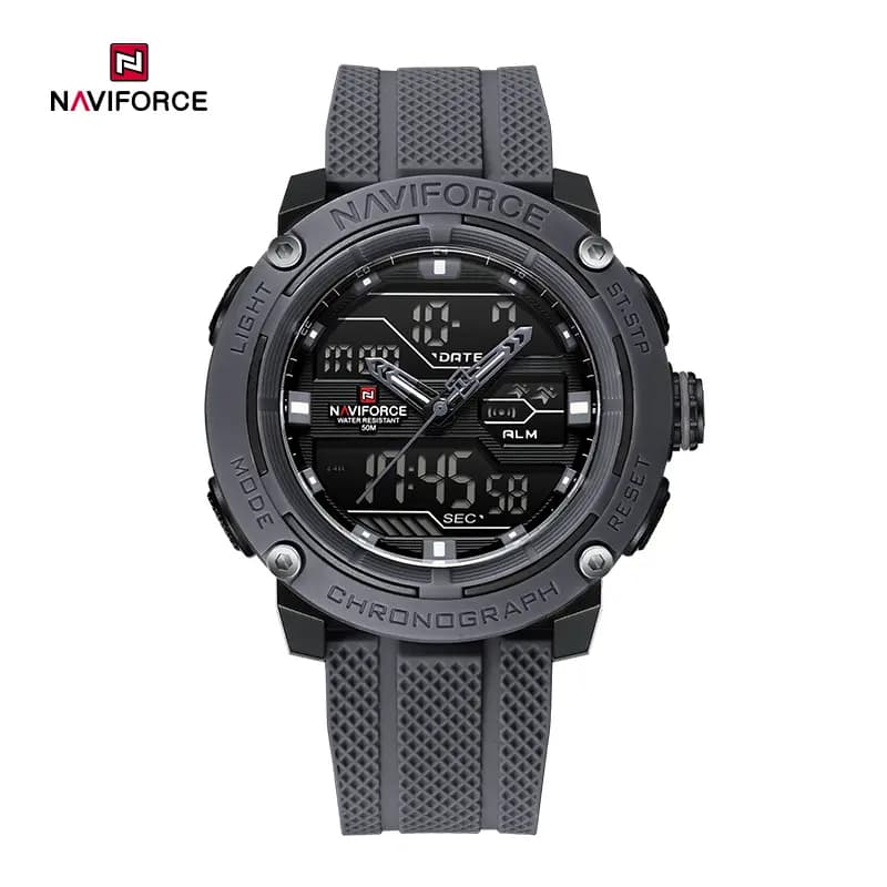 ساعت مچی اسپرت نیوی فورس مدل NF7114 رنگ خاکستری تیره (Gunmetal)