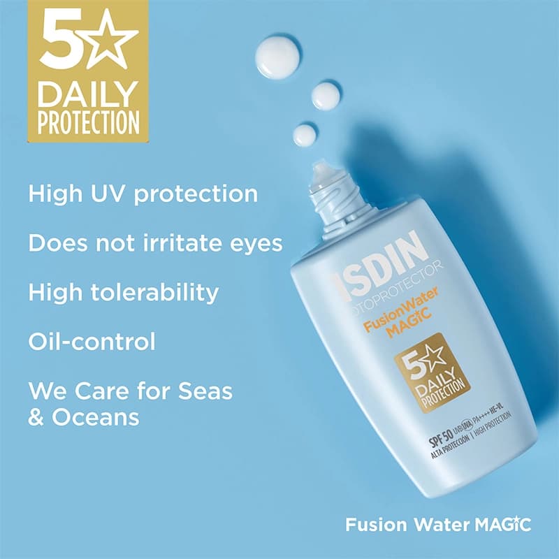 ضدآفتاب فیوژن واتر مجیک ایزدین | ISDIN Fusion Water Magic SPF50 — تصویر ۶