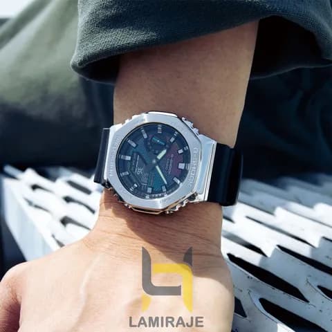 ساعت مچی مردانه کاسیو GM2100RW1ADR بند رزین مشکی — تصویر ۷