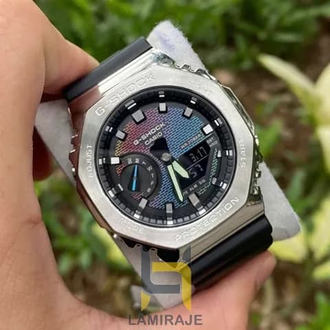 ساعت مچی مردانه کاسیو GM2100RW1ADR بند رزین مشکی — تصویر ۱۰