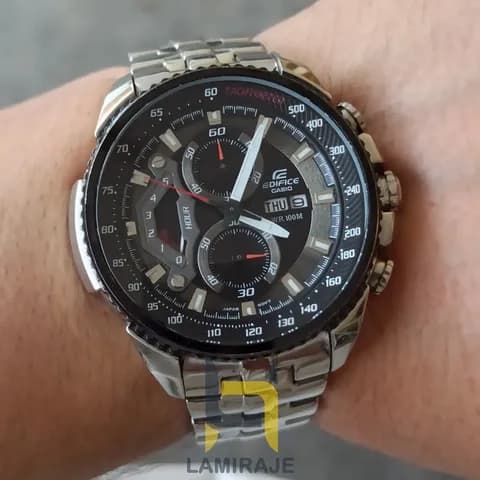 ساعت مچی مردانه کاسیو ادیفایس کاسیو edifice EF-558D-2AVاستیل صفحه مشکی — تصویر ۶