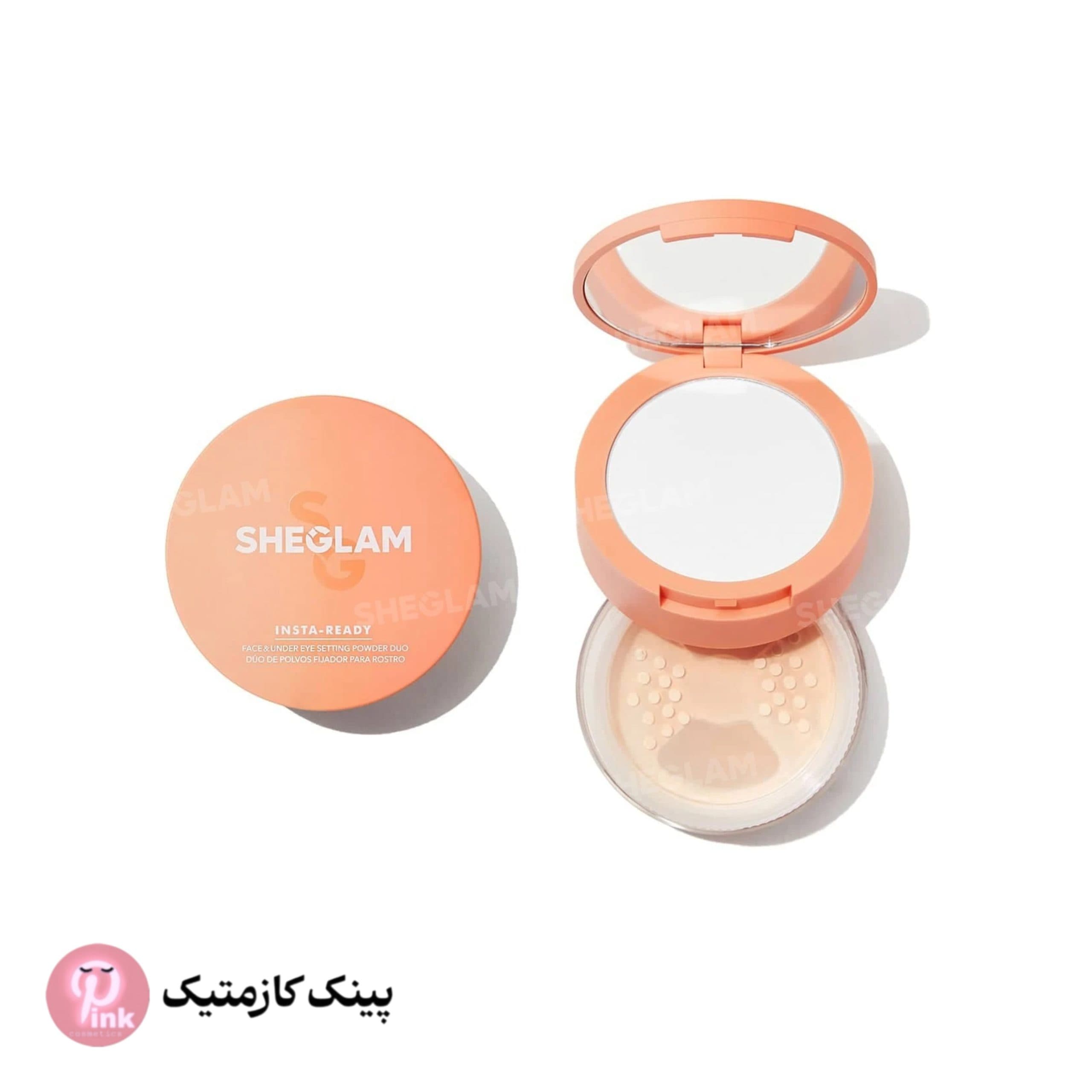 پودر فیکس دوطبقه شیگلم SHEGLAM Insta-Ready Face & Under Eye Setting Powder Duo — تصویر ۶